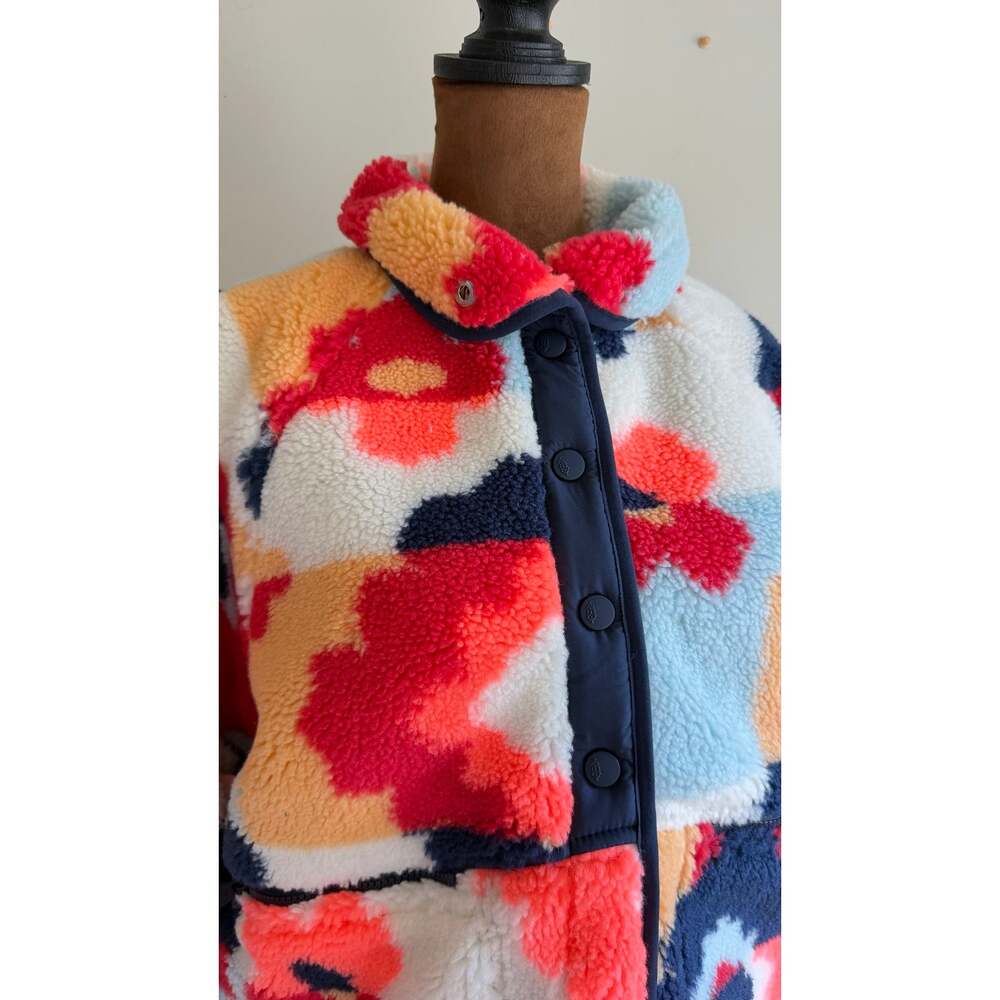 Free People Movement Colorful Floral Sherpa Fleece Jacket Sz S $198 NWT - Picture 7 of 10